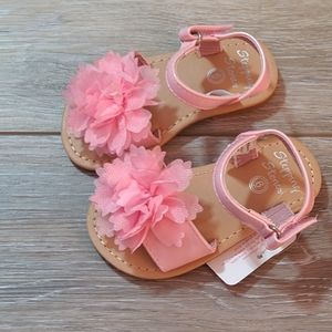 Baby girls pink flower sandal in sz. 6